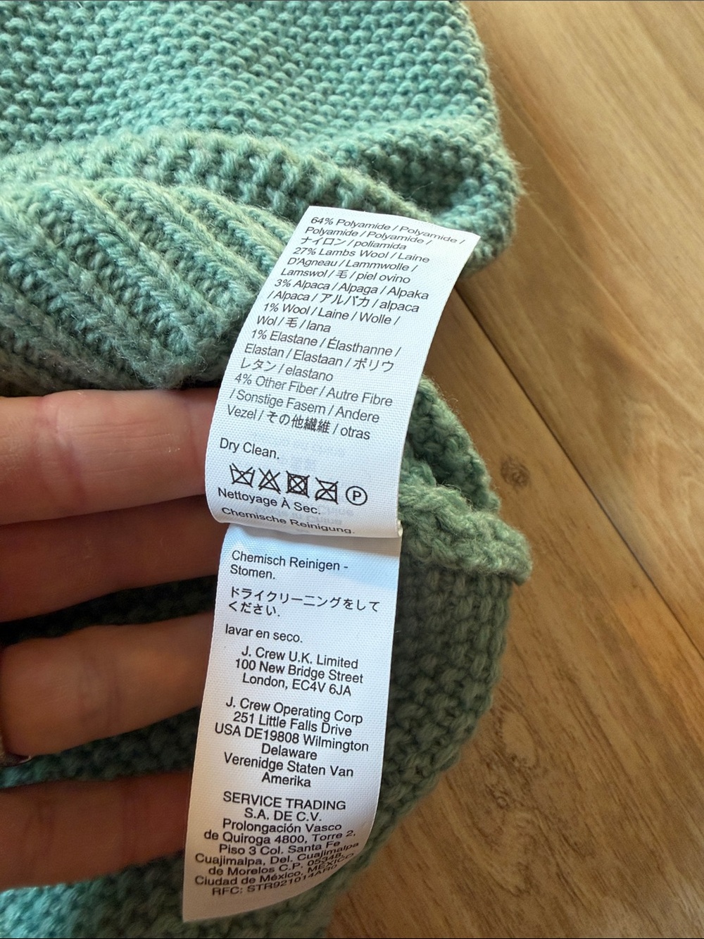 J Crew  Size medium Zigzag Fair Isle Sweater Blue Aqua Warm Ivory crewneck - Picture 7 of 7
